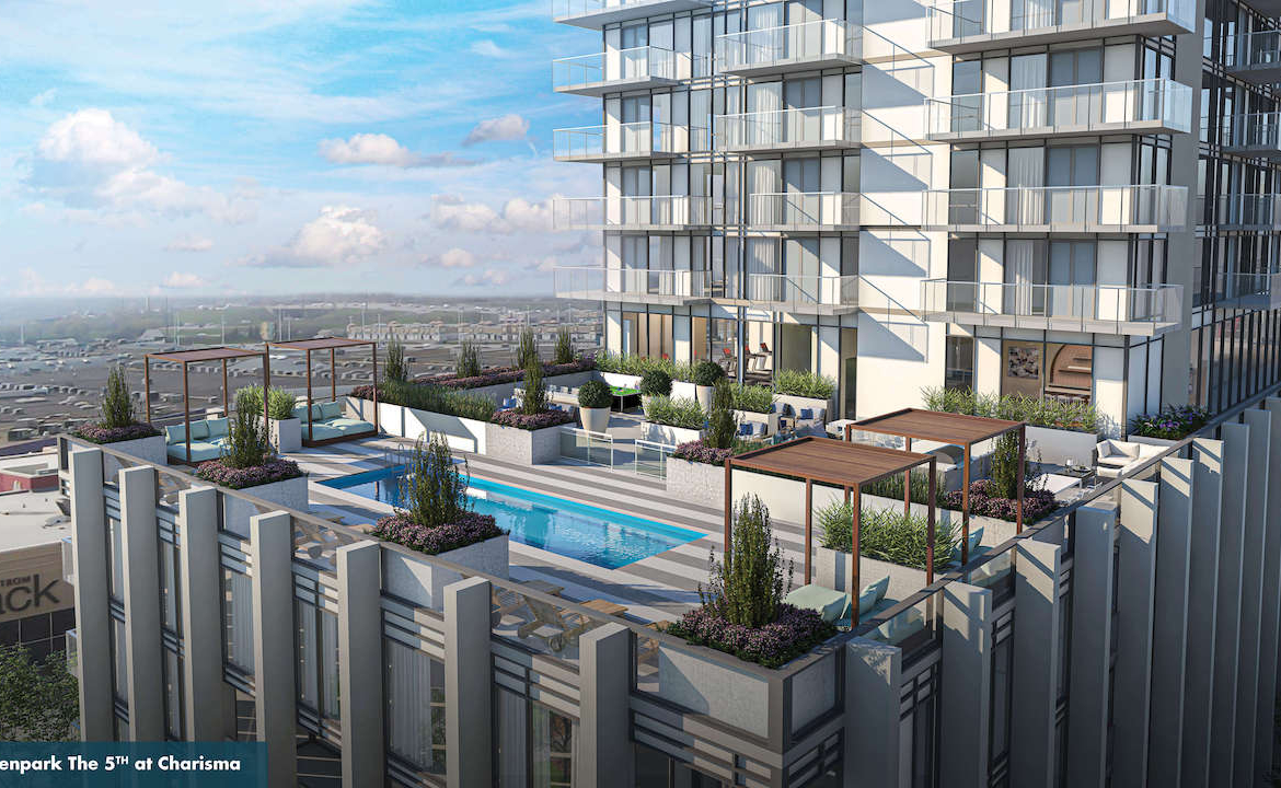 Rendering of The Fifth at Charisma pool terrace