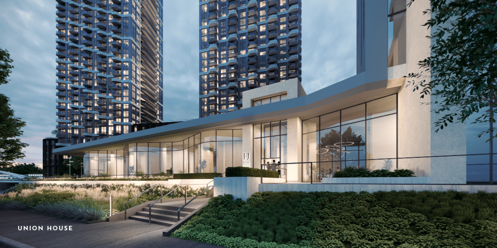 Rendering of UnionCity Condos Union House exterior