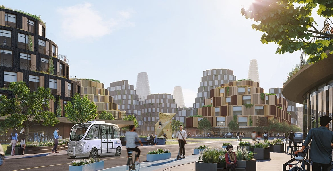 Rendering of The Orbit Condos exterior streetscape