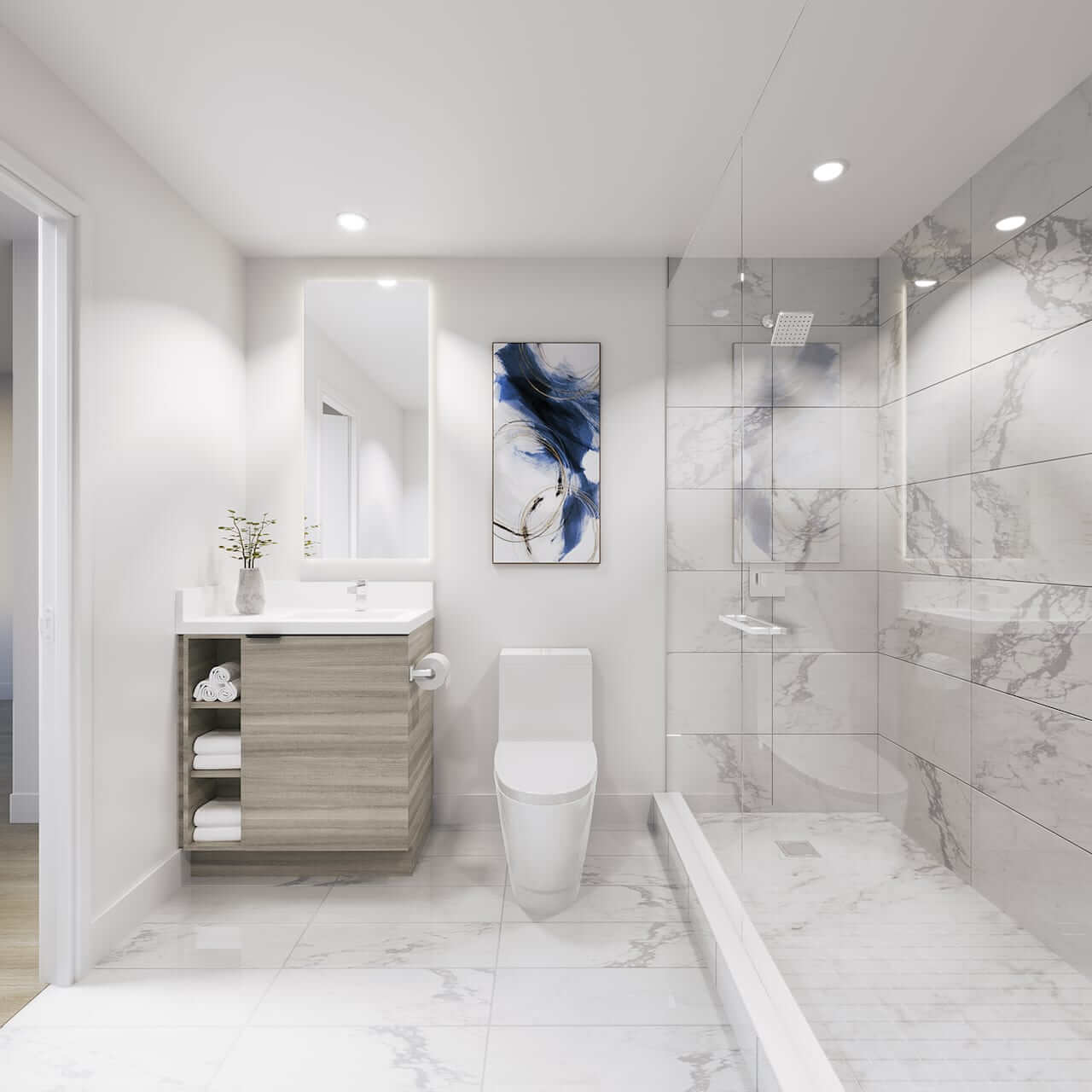 Rendering of Union City Condos suite bathroom
