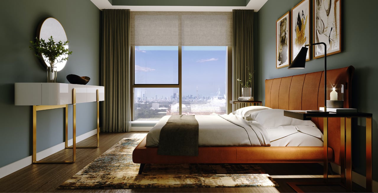 Rendering of Westerly Condos suite interior bedroom