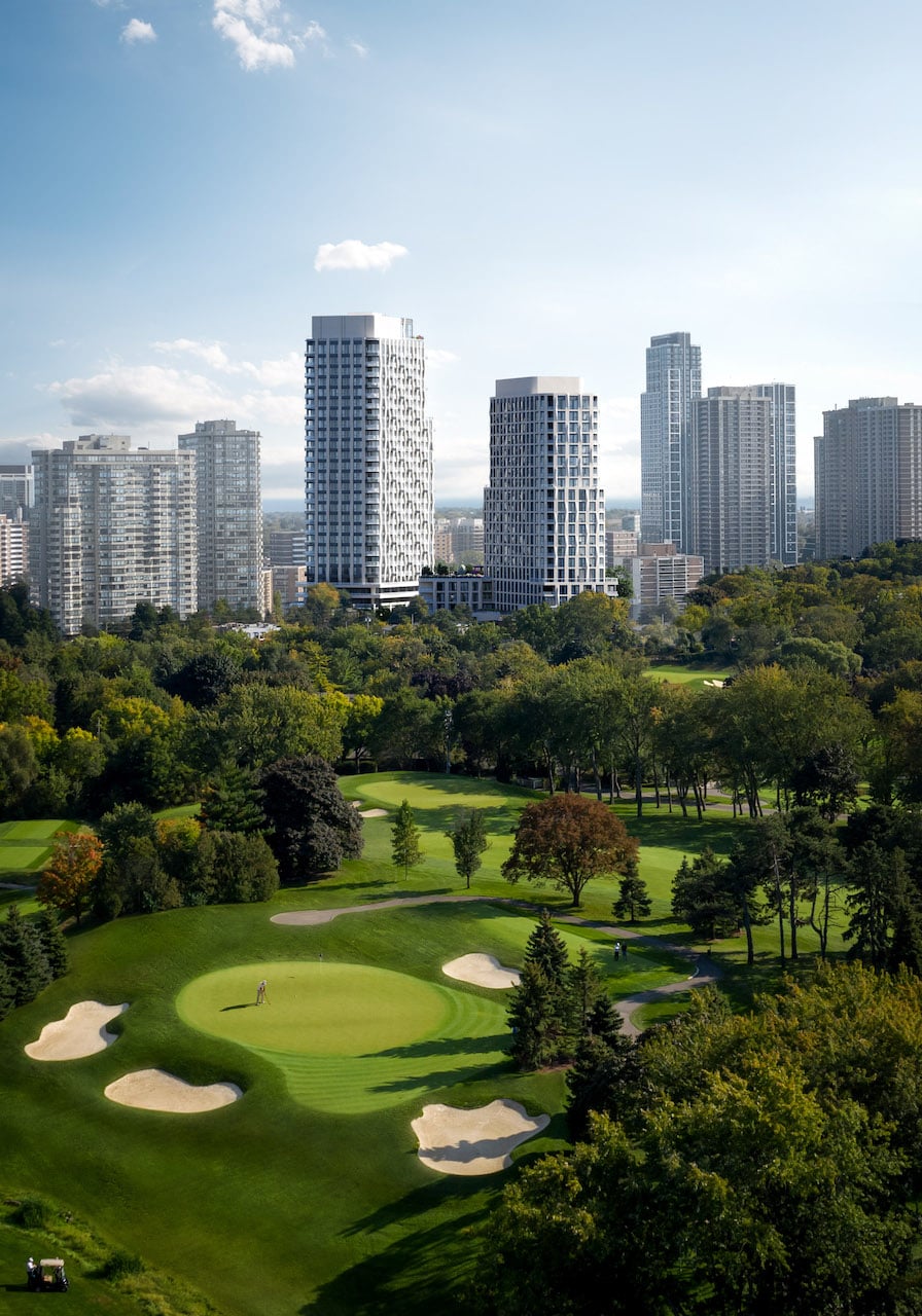 Rendering of Westerly 2 Condos by golf course