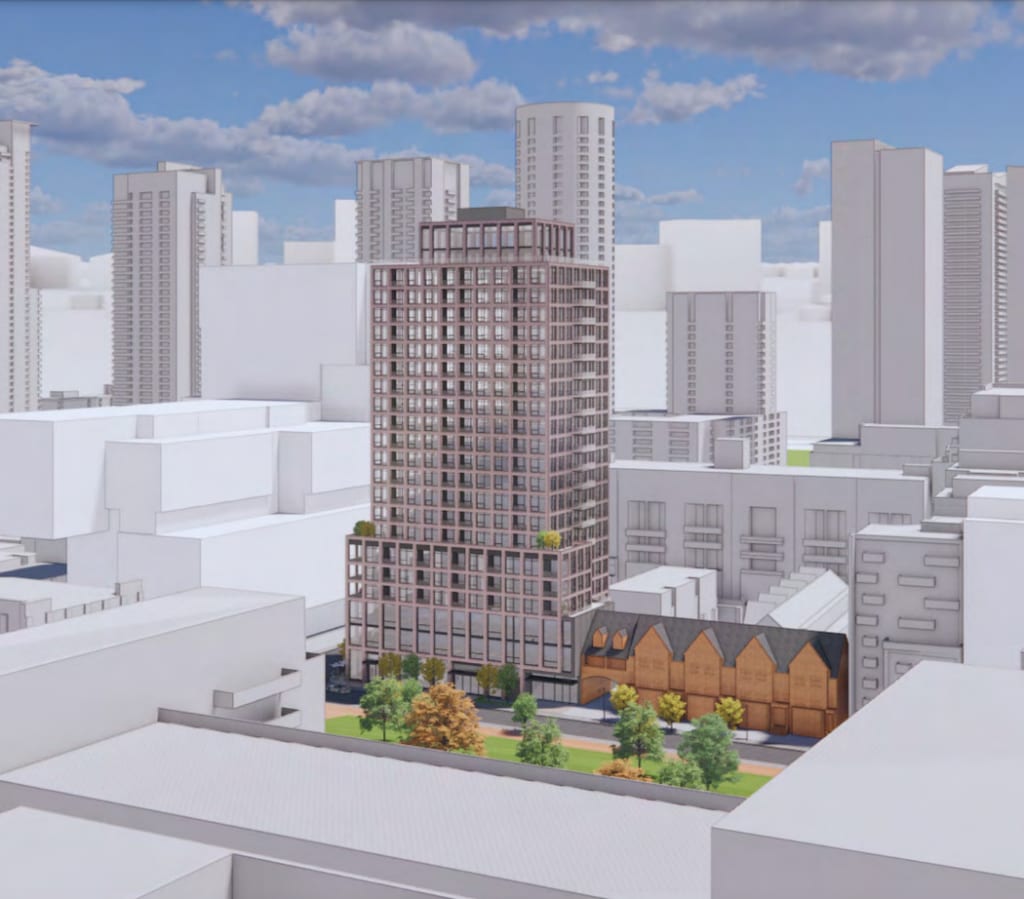 Rendering of 18 Portland Condos exterior aerial
