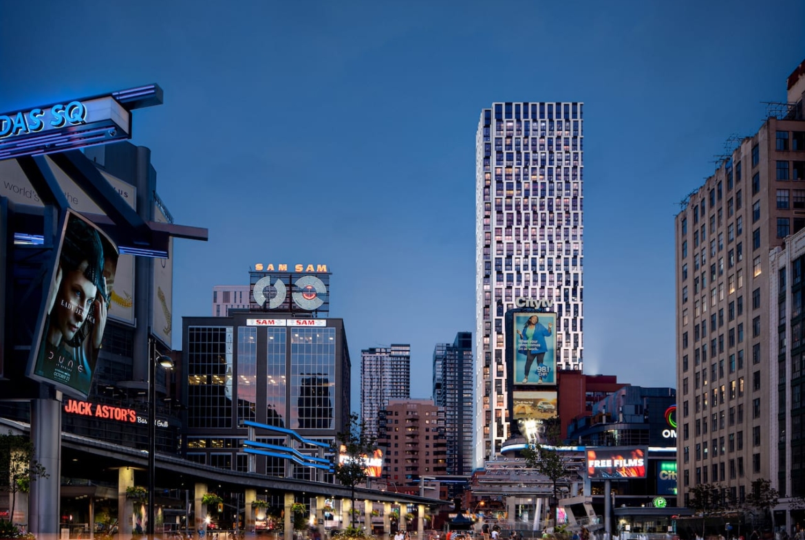 Rendering of 252 Church Condos surrounding city