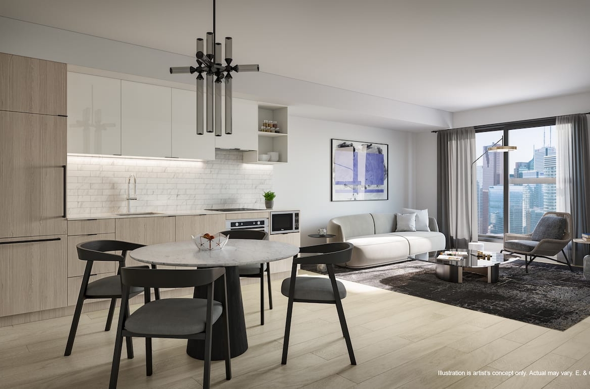 Rendering of 252 Church Condos suite interior light