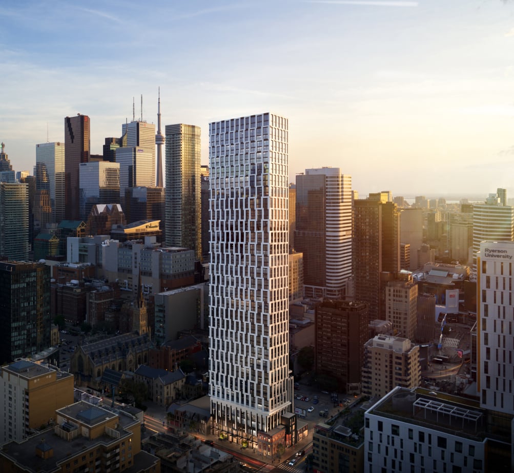 Exterior rendering of 252 Church Condos in Toronto