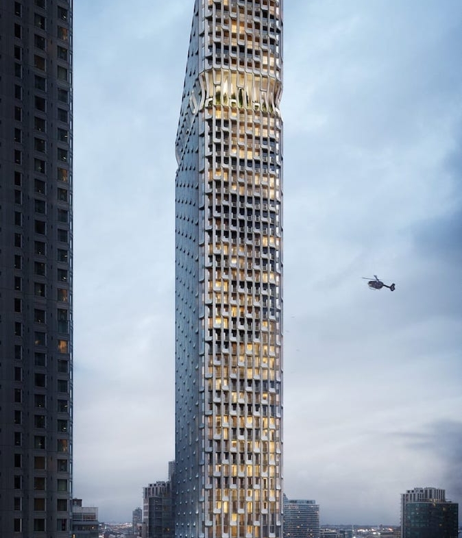 Rendering of 55 Yonge Condos exterior full view