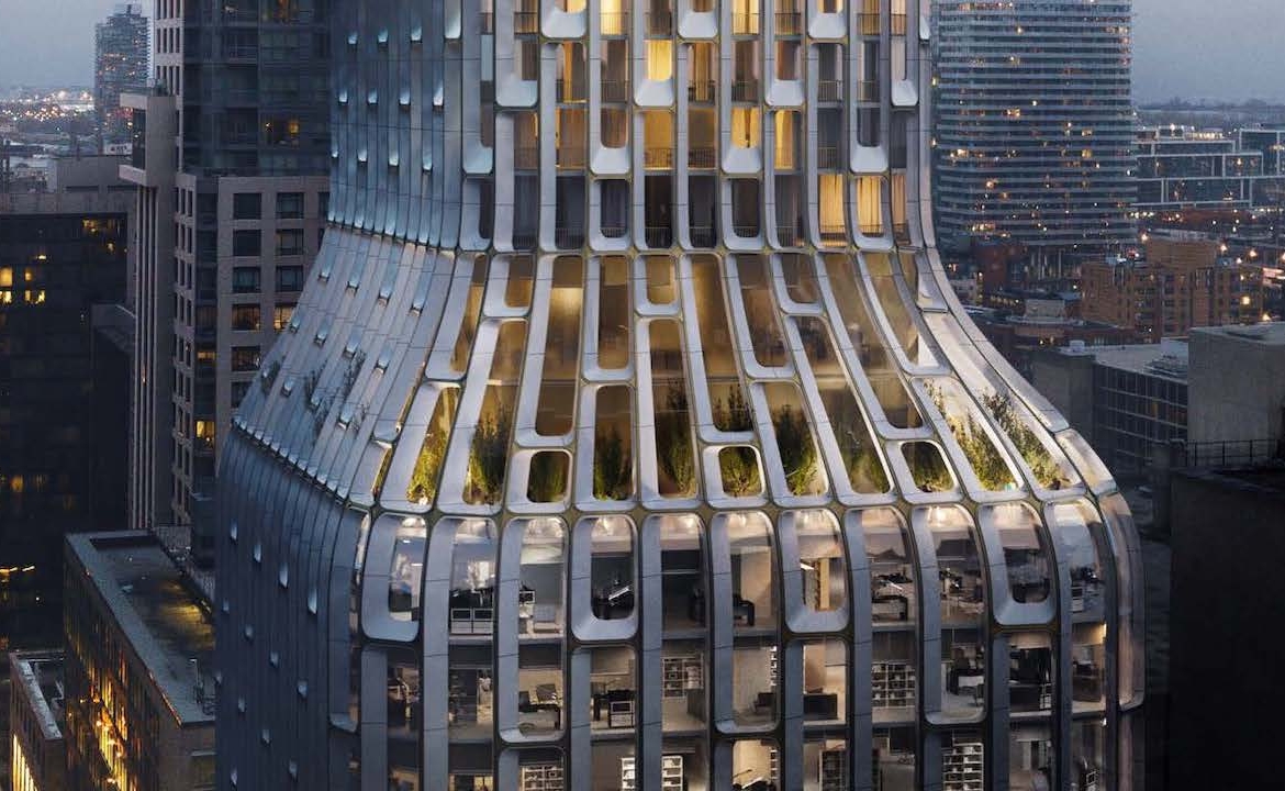 Rendering of 55 Yonge Condos exterior siding detail