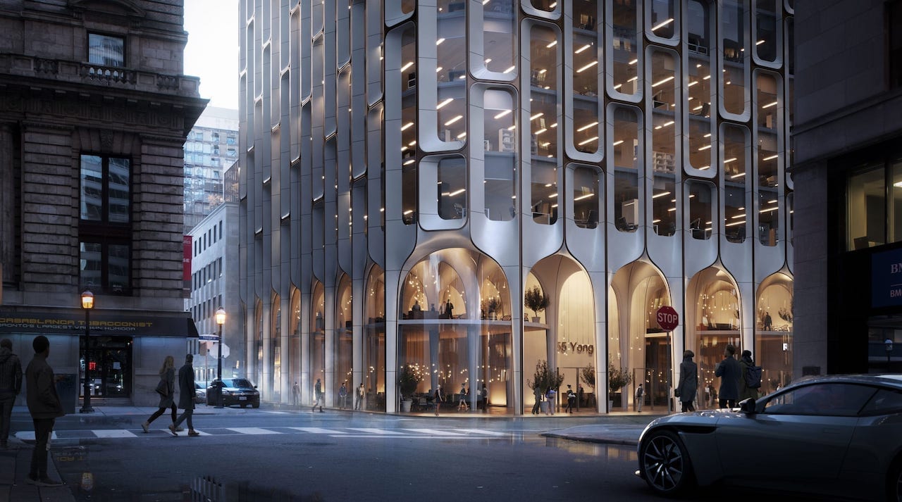 Rendering of 55 Yonge Condos exterior street level entrance