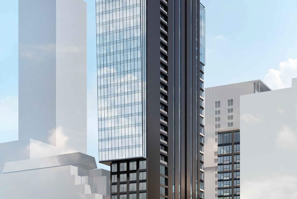 Rendering of 906 Yonge Street Condos exterior full view