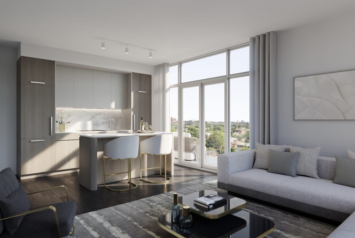 Rendering of 908 St. Clair Condos suite interior