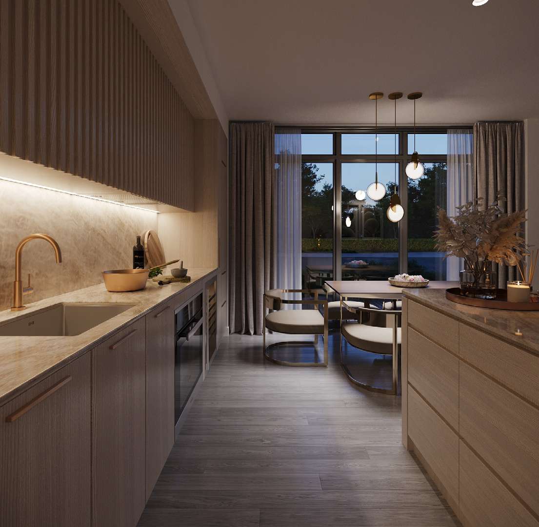 Rendering of 908 St. Clair condos suite kitchen
