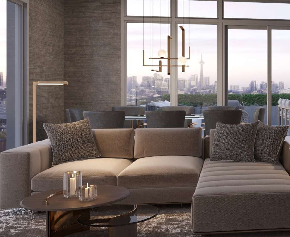 Rendering of 908 St. Clair condos suite living room