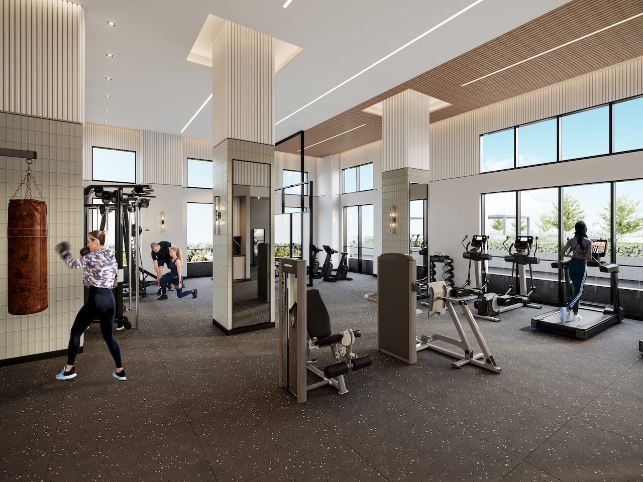Rendering of Bristol Place Condos gym interior