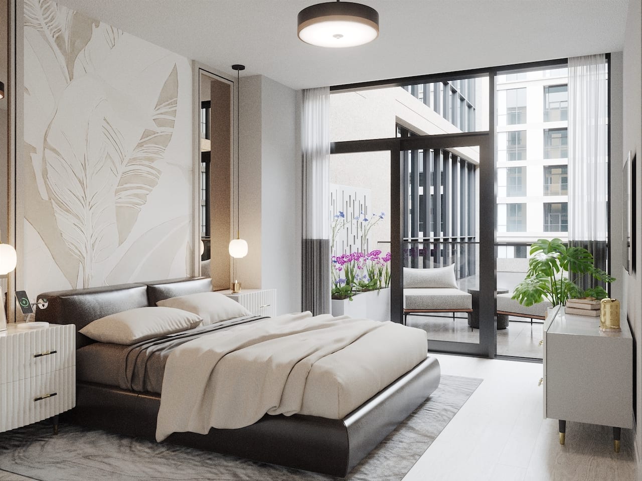 Rendering of Bristol Place Condos suite bedroom