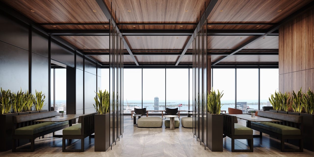 Rendering of Celeste Condos sky lounge