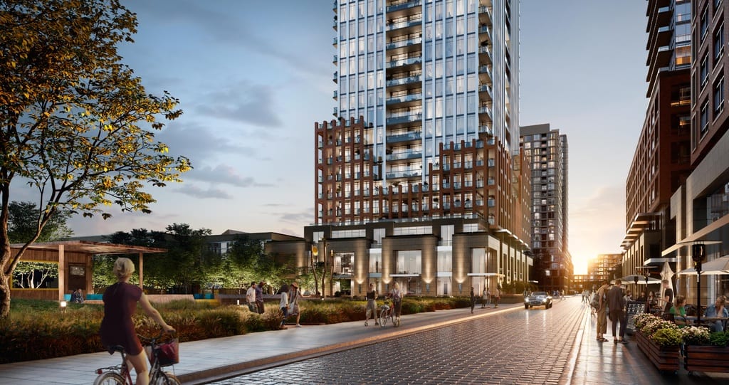 Rendering of The Frederick exterior and streetscape