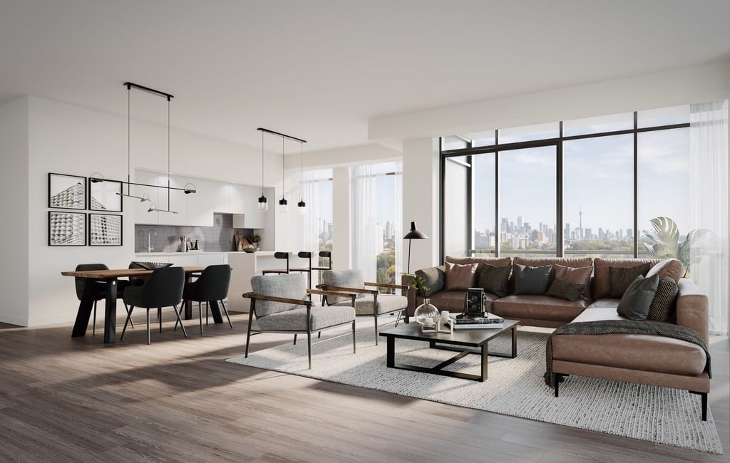 Rendering of The Frederick Condos suite interior