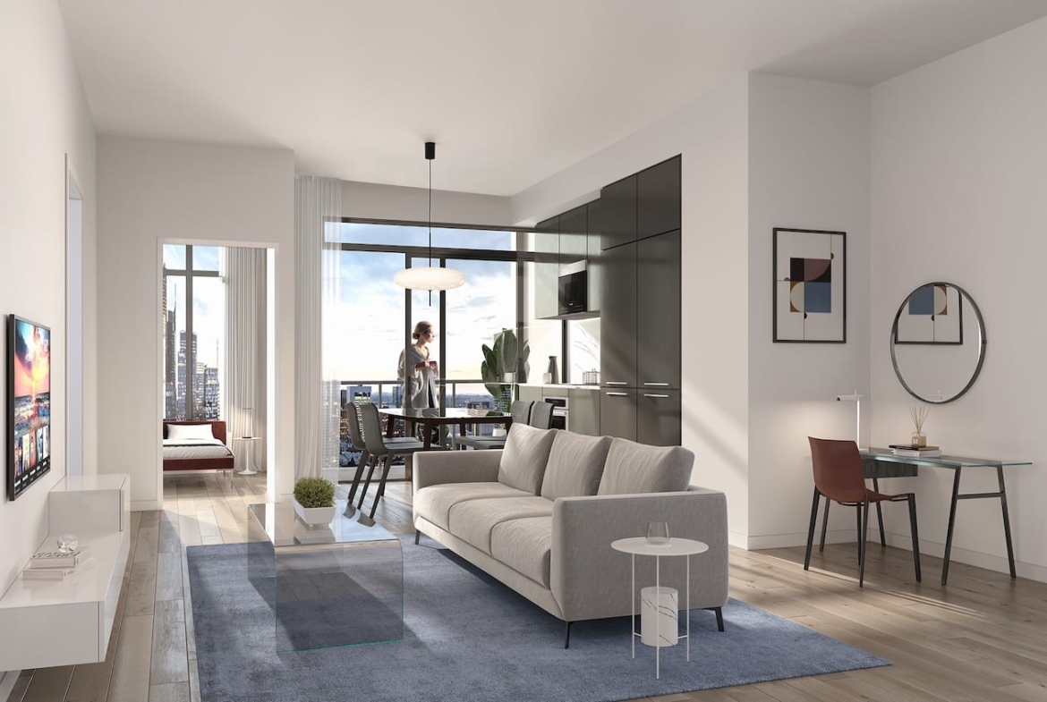Rendering of Celeste Condos suite interior