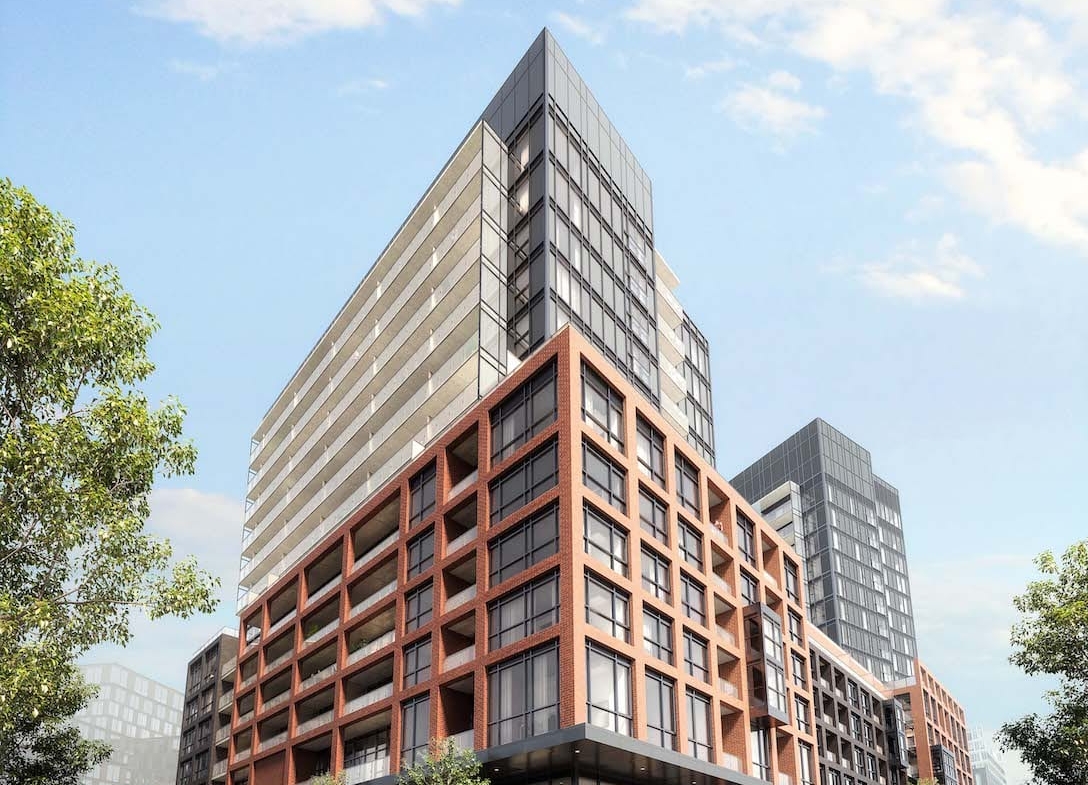 Rendering of Express 2 Condos exterior daytime