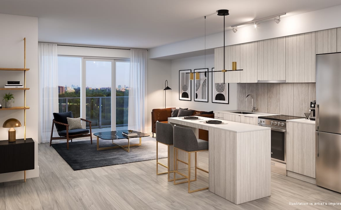 Rendering of Express 2 Condos suite interior