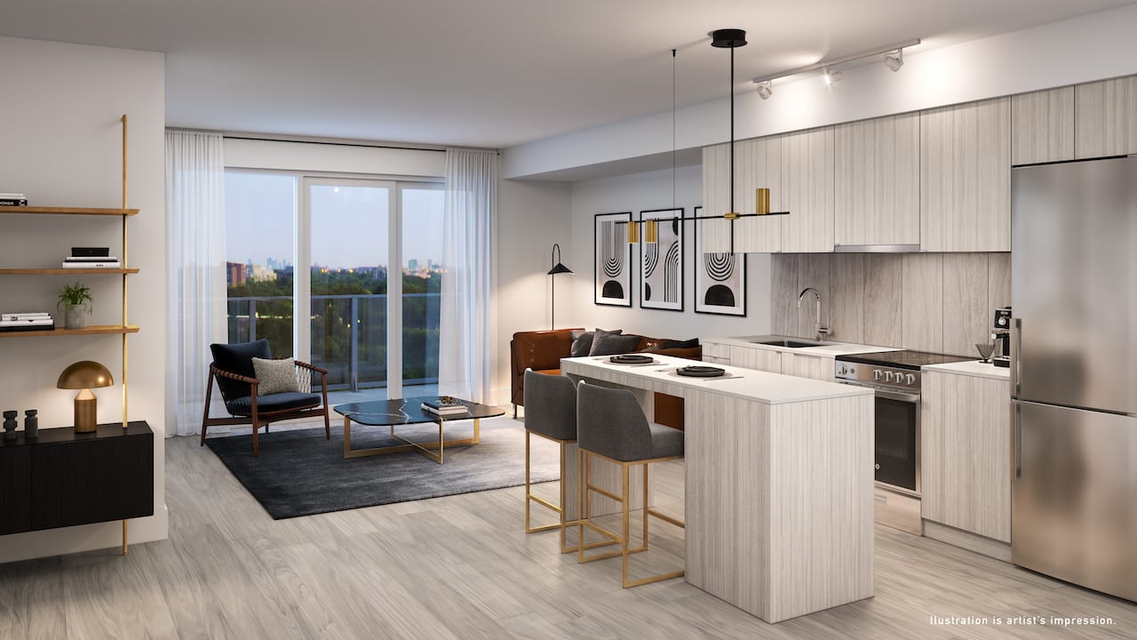 Rendering of Express 2 Condos suite interior
