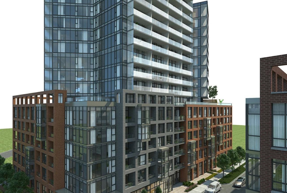 Rendering of Express 2 Condos full view exterior