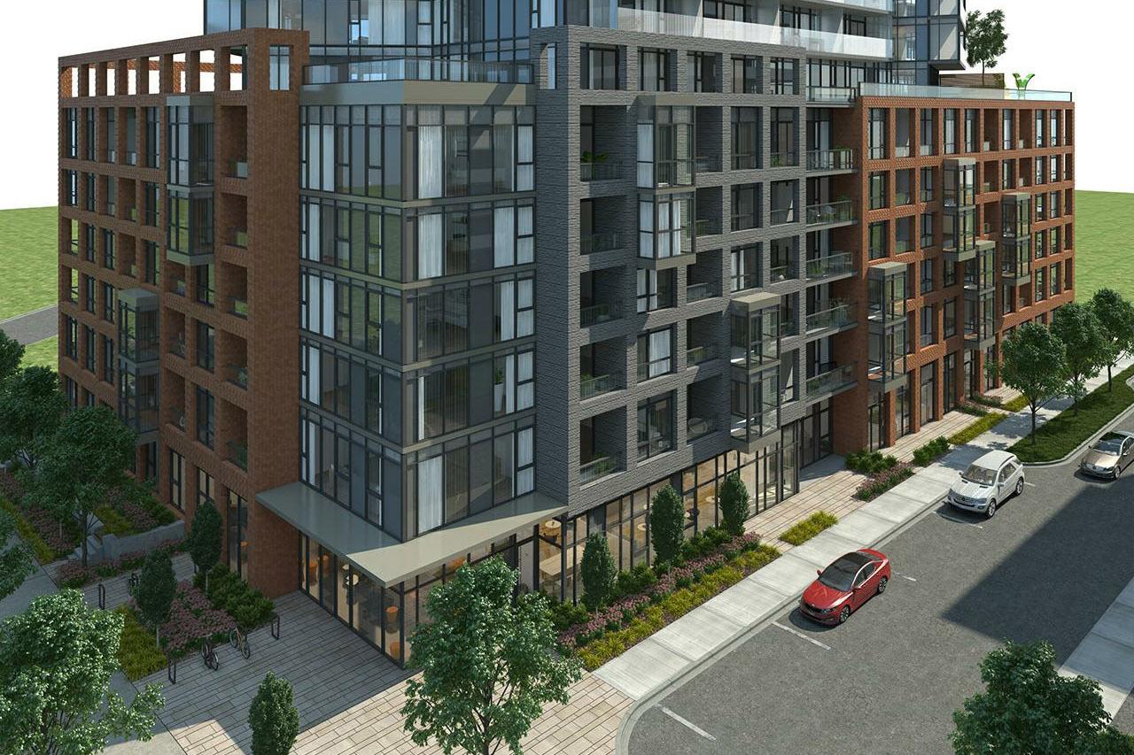 Rendering of Express 2 Condos low aerial