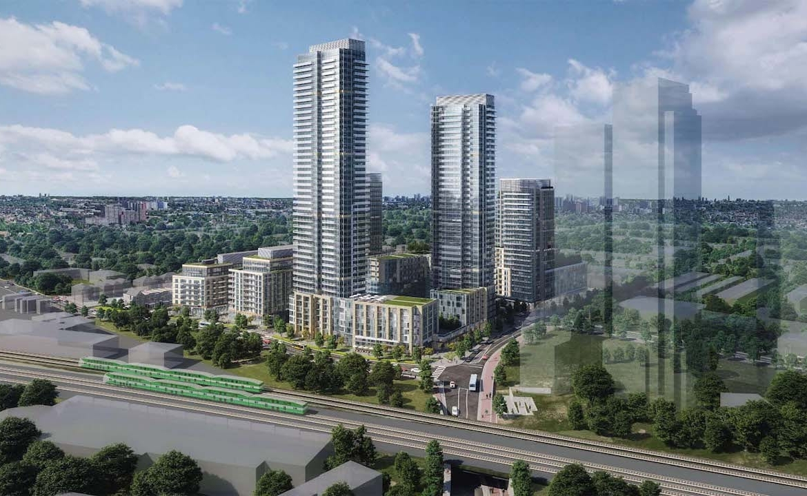 Rendering of Starklands Condos and Towns exterior future community