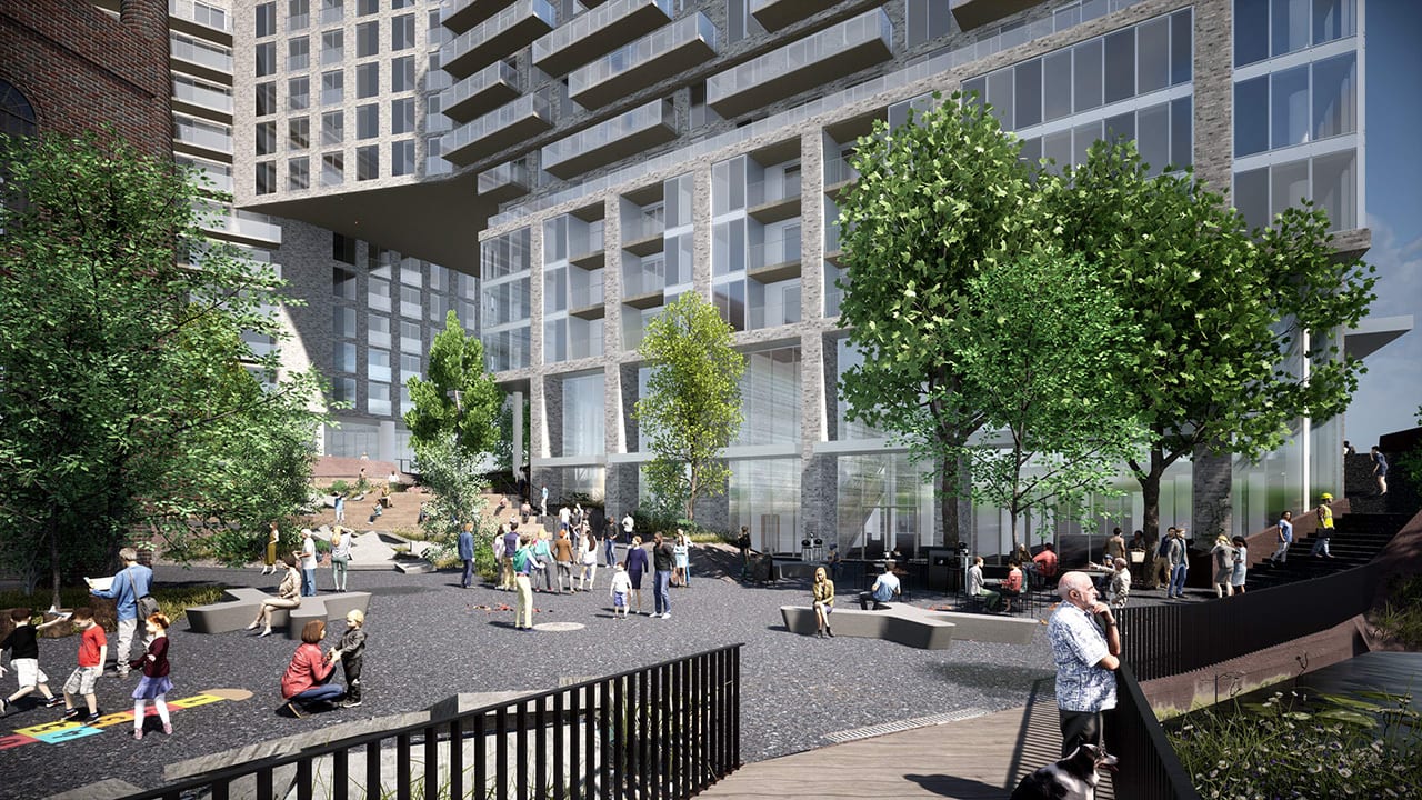 Rendering of 2 Tecumseth Condos courtyard