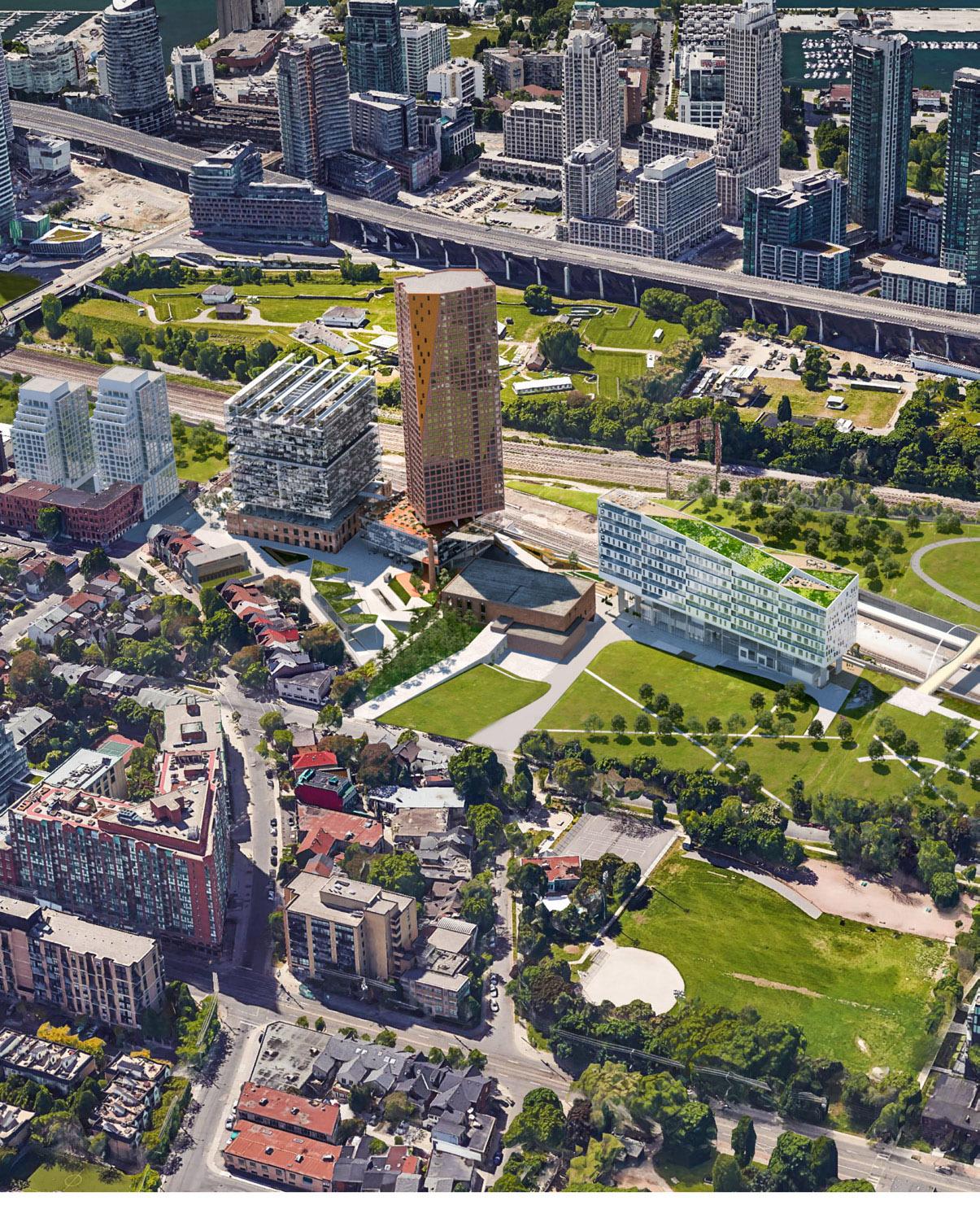 Rendering of 2 Tecumseth Condos aerial