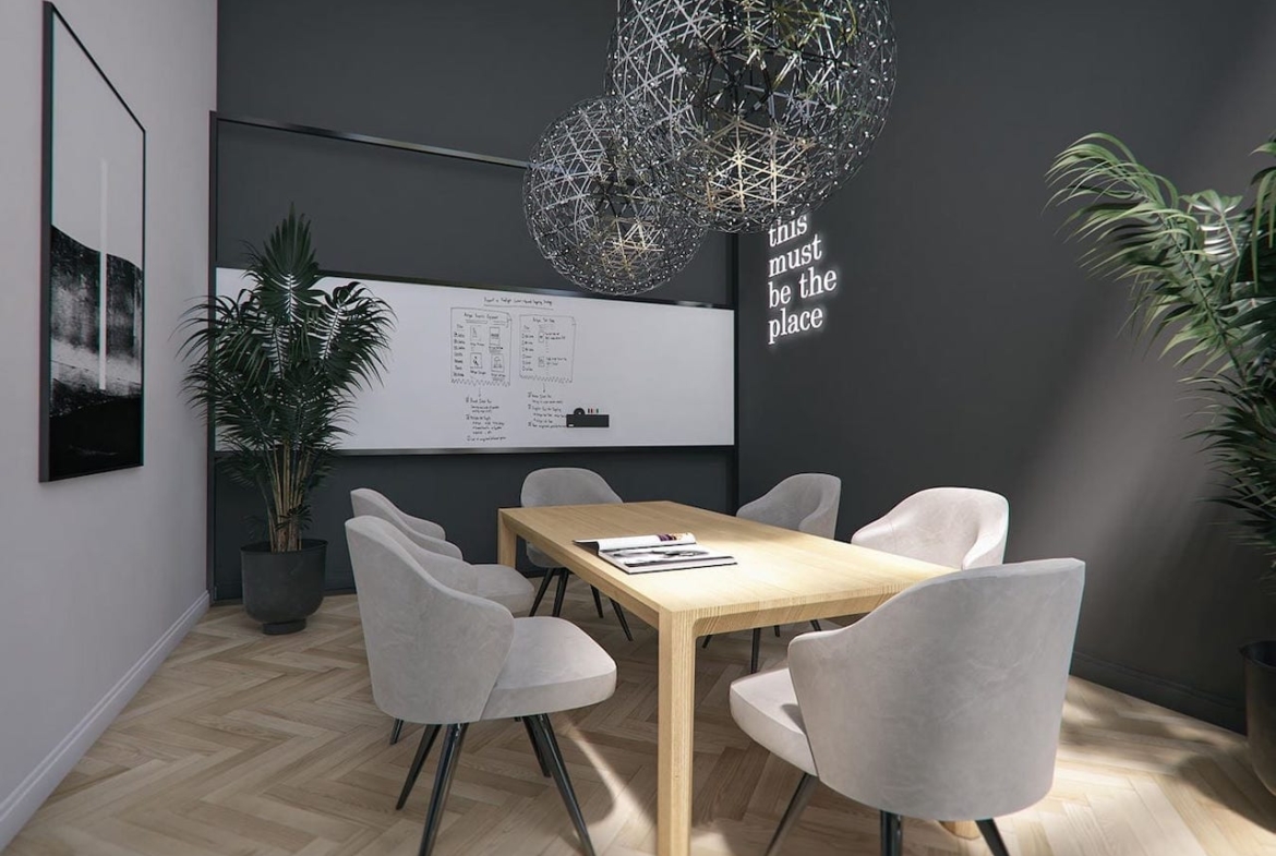 Rendering of Louie Condos business room
