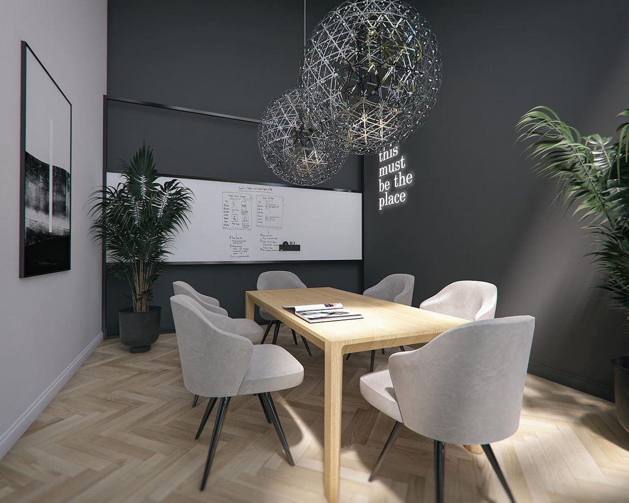 Rendering of Louie Condos business room