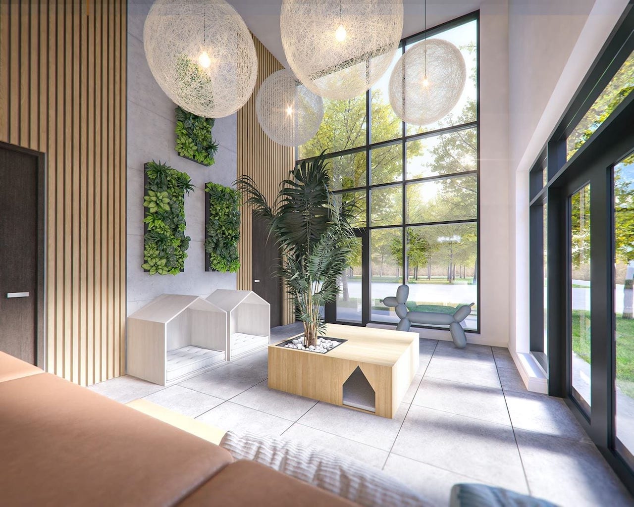 Rendering of Louie Condos kids play area