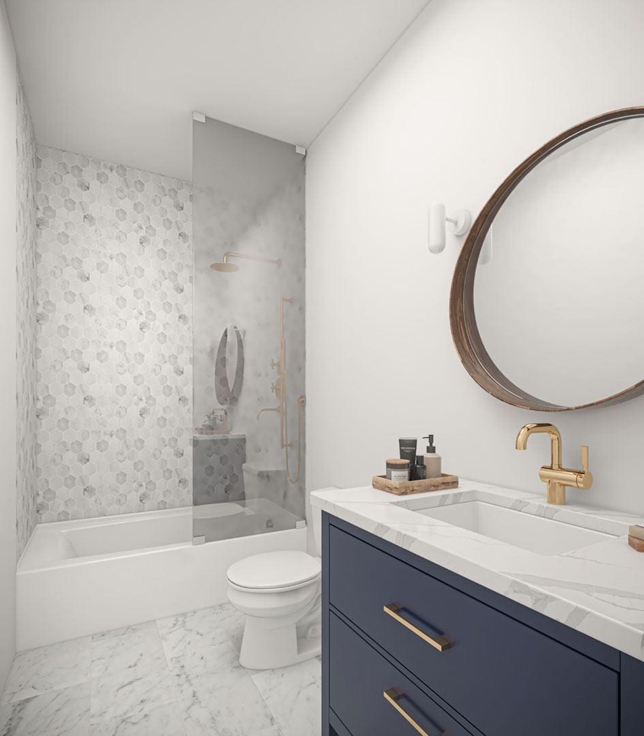 Rendering of Louie Condos suite bathroom version 2