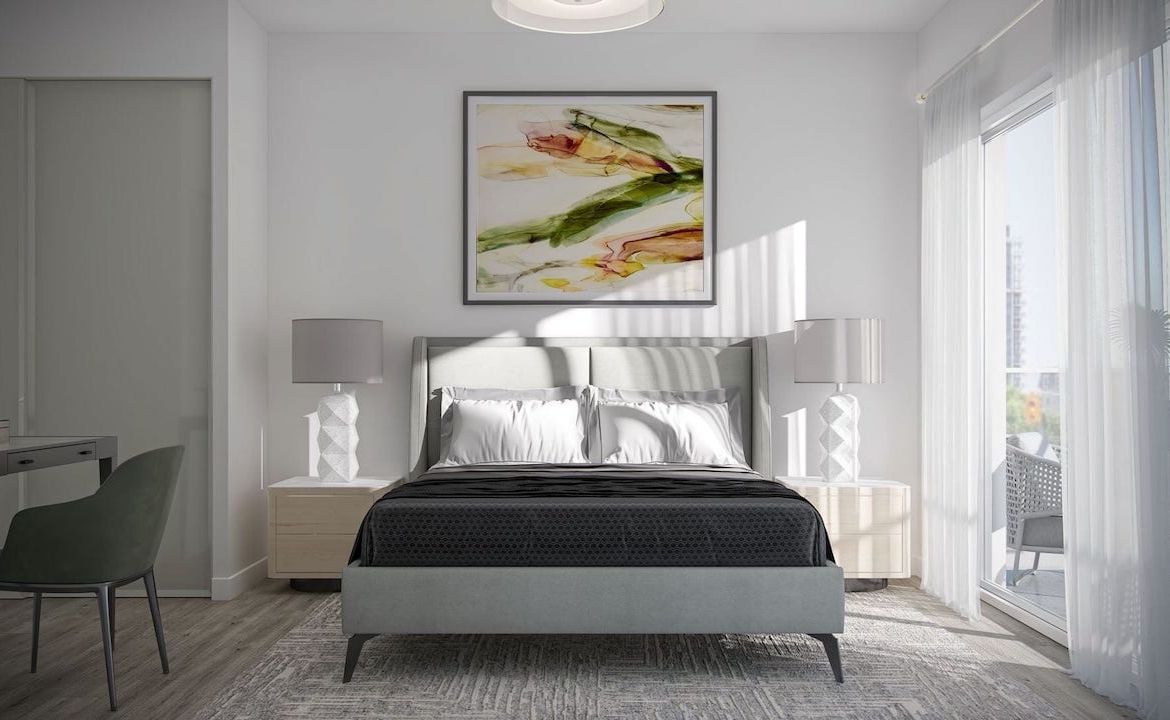 Rendering of Louie Condos suite bedroom