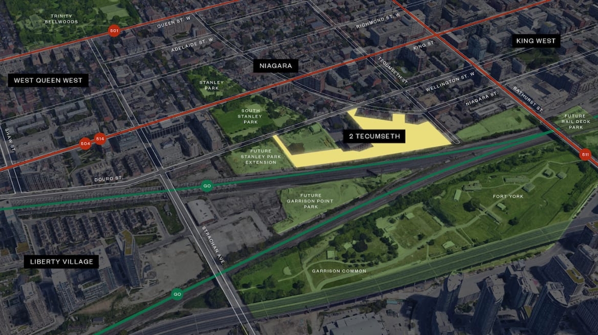 Rendering 2 Tecumseth Condos Map