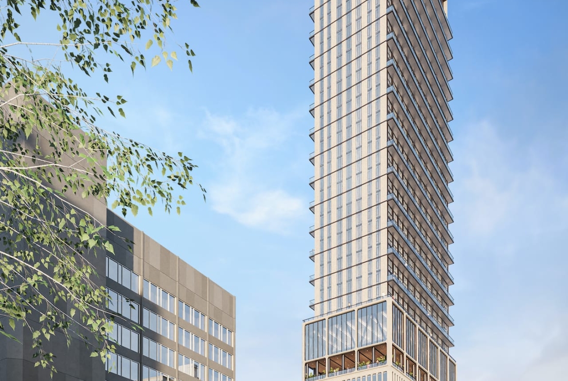 Rendering of 1 St Clair West Condos exterior full view