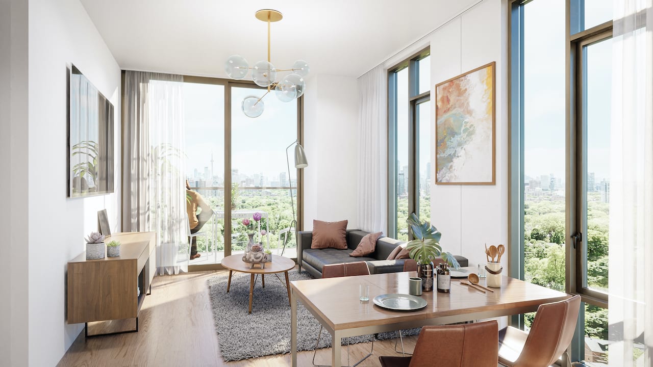 Rendering of 1 St Clair West Condos interior suite