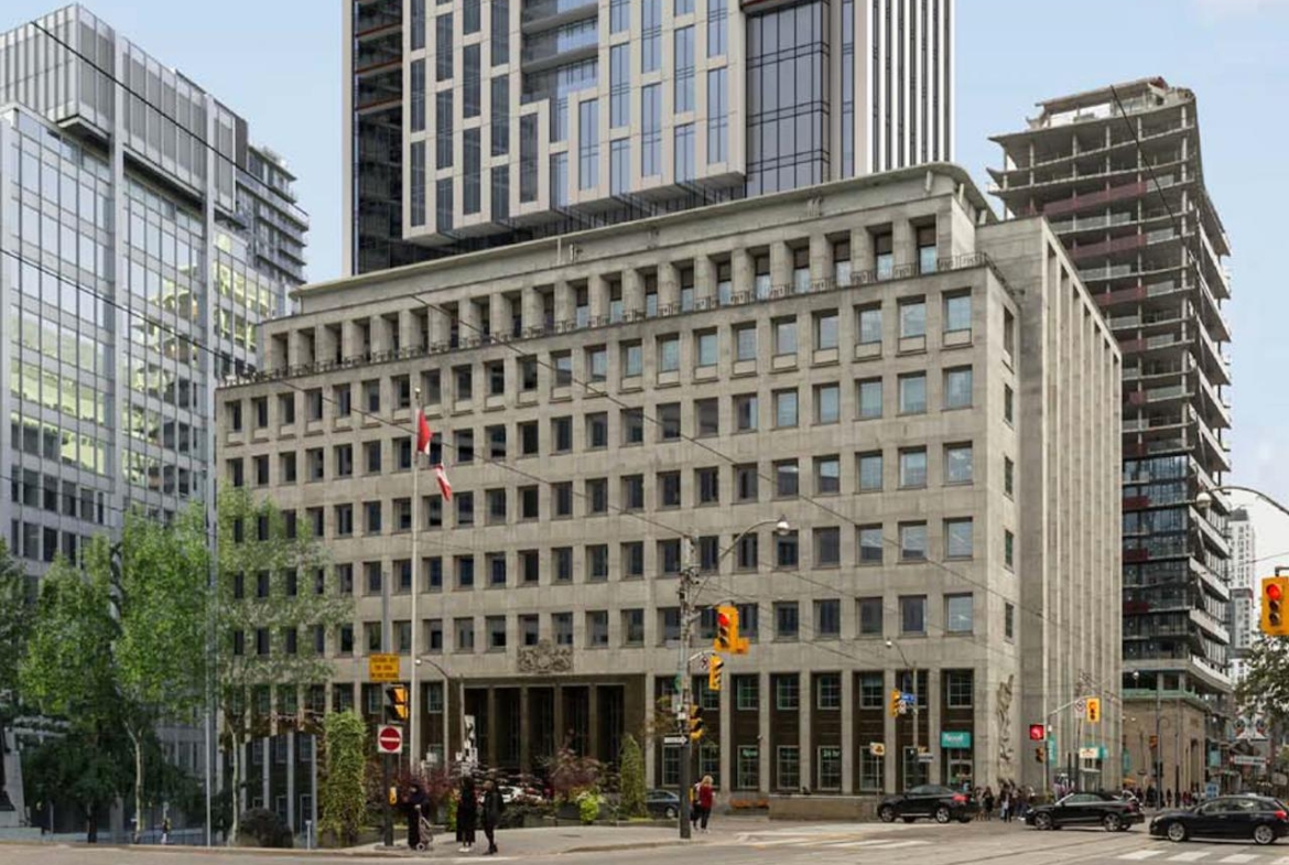 Rendering of 250 University Condos exterior lower half