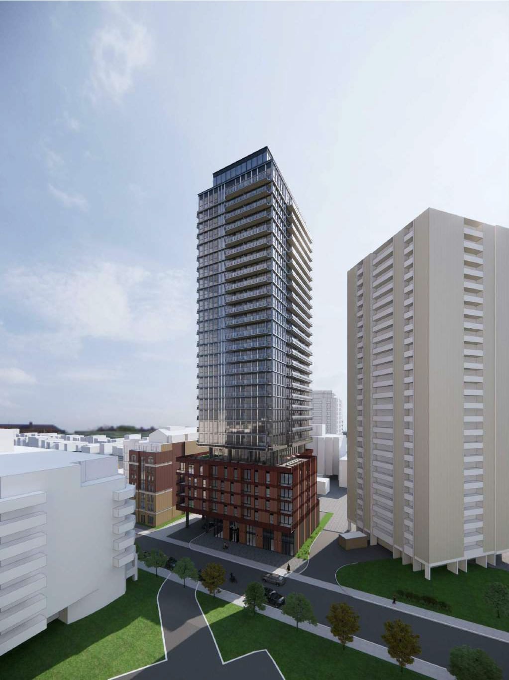 Rendering of 289 Balliol Condos exterior full view