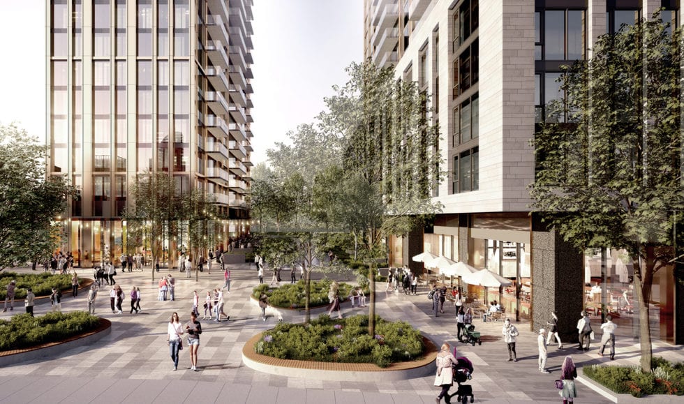 Rendering of 490 St. Clair Condos courtyard