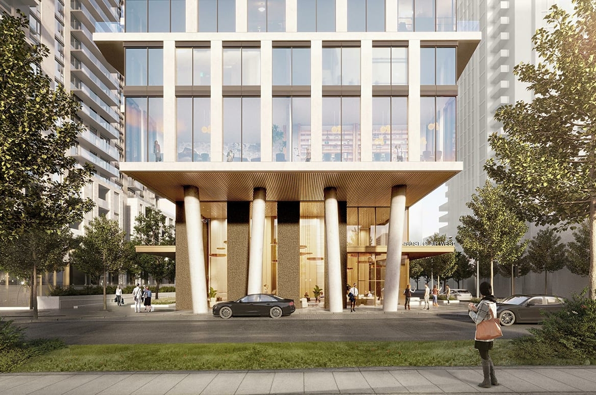 Rendering of 490 St. Clair Condos podium