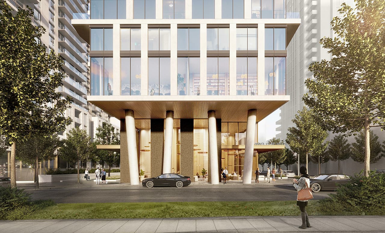 Rendering of 490 St. Clair Condos podium