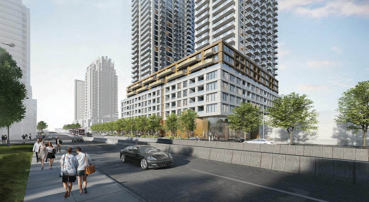 Rendering of 490 St. Clair Condos streetscape