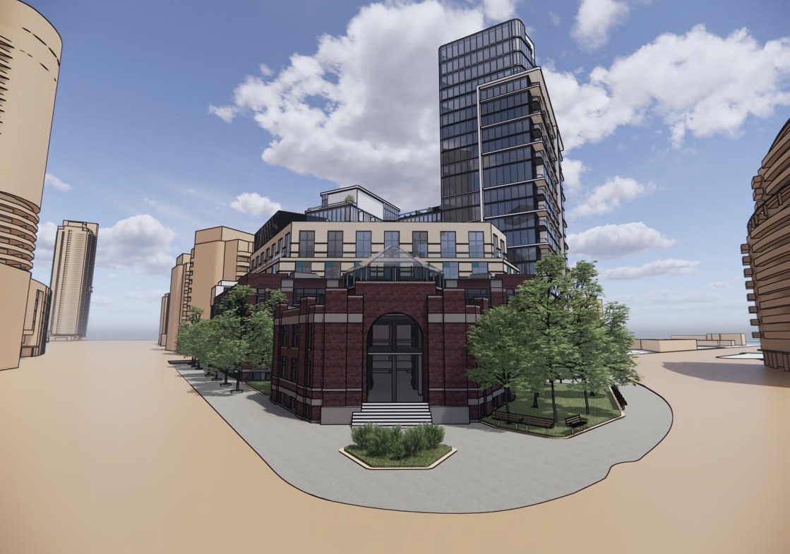 Rendering of 545 Lake Shore exterior old 1