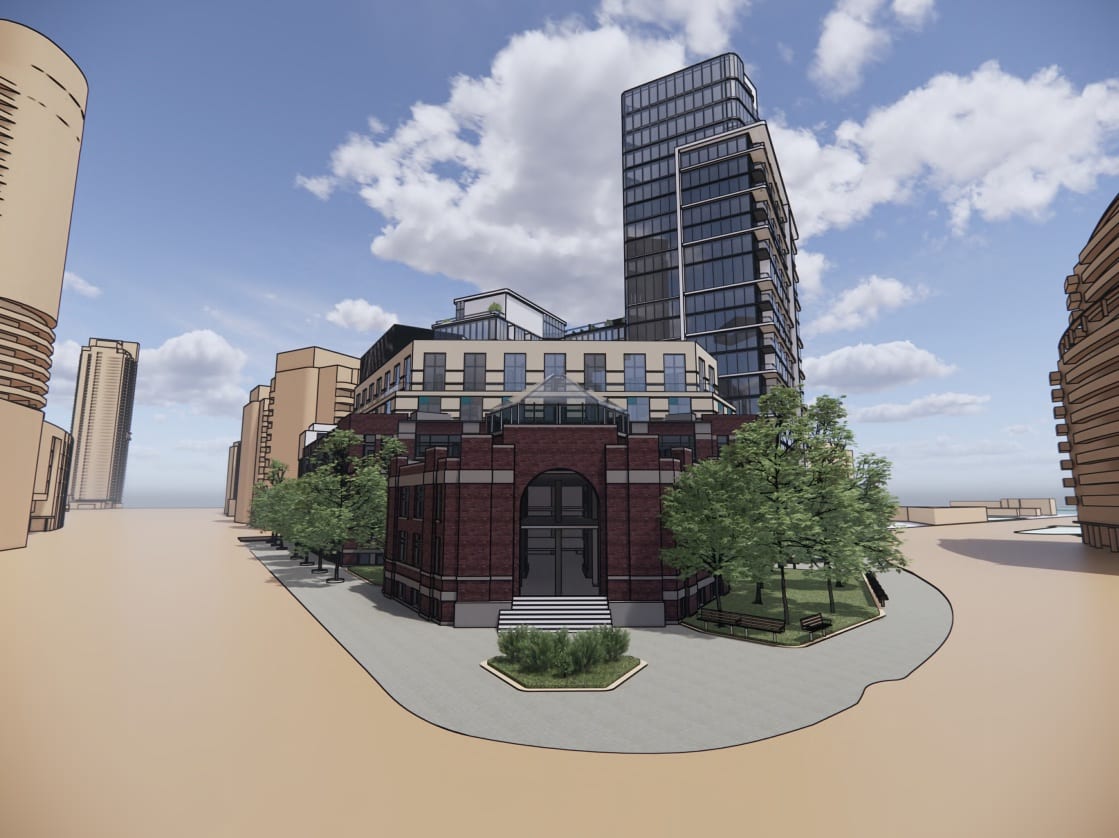 Rendering of 545 Lake Shore exterior old 1