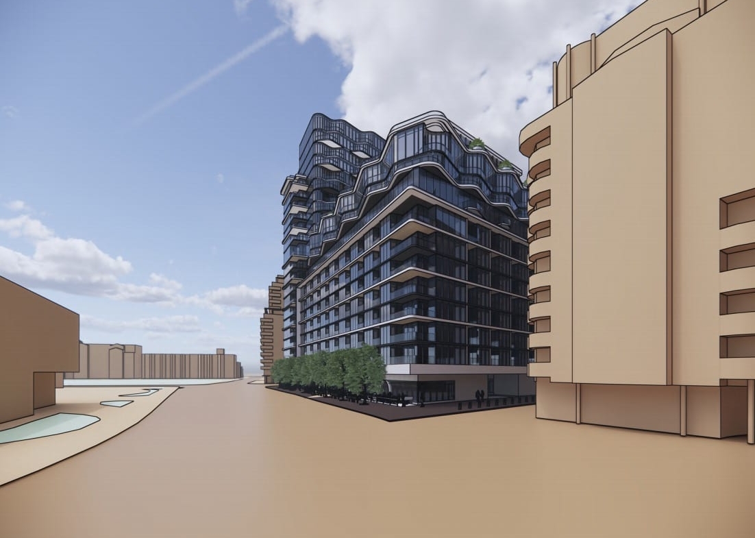 Rendering of 545 Lake Shore exterior old 4