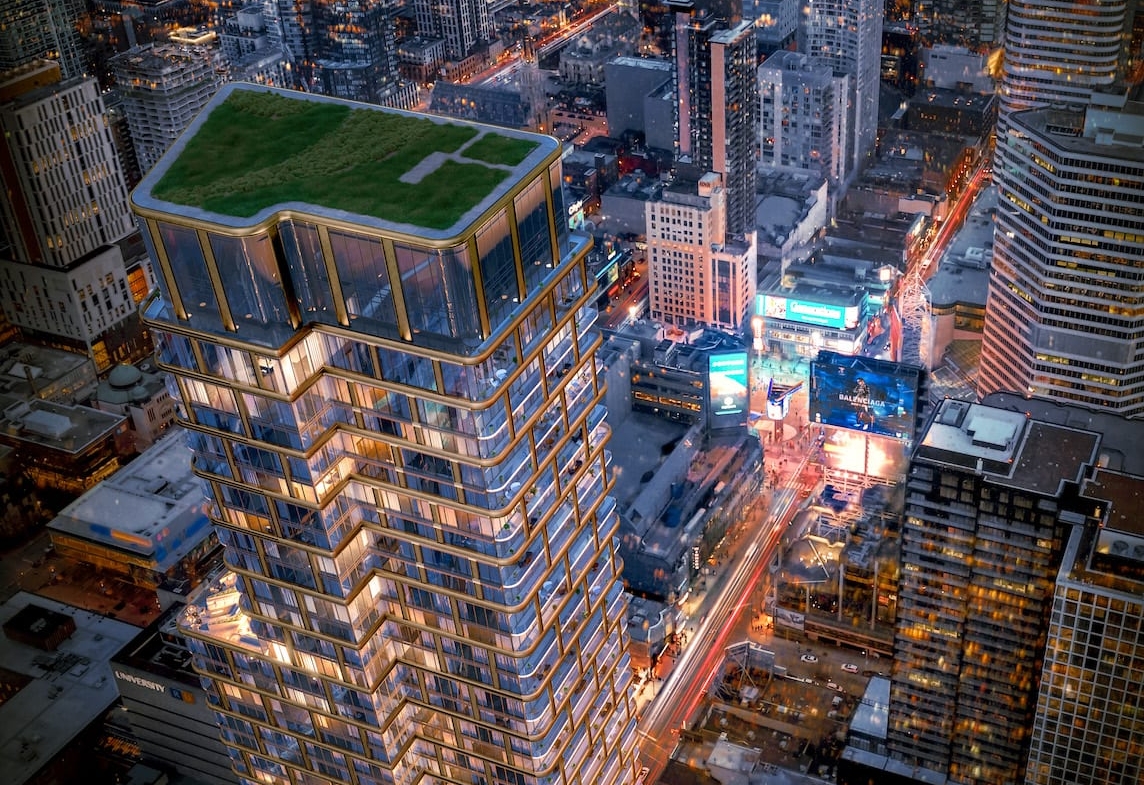 Rendering of 8 Elm Condos aerial