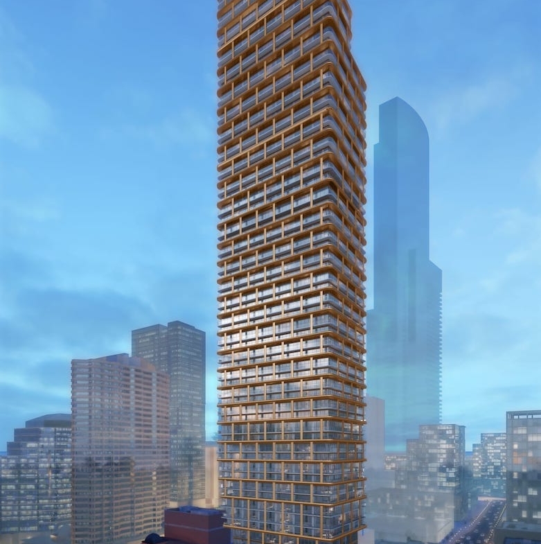 Exterior rendering of 8 Elm Condos full view